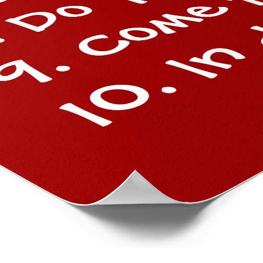 Poster Dix conseils pour une grande qualité (Coin)