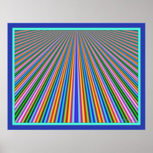 Poster Dizzying Color Lines Highway