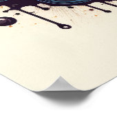 Poster DJ Cat Avec Casque (Coin)