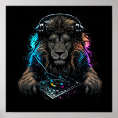 Poster DJ comme un lion sauvage (Devant)