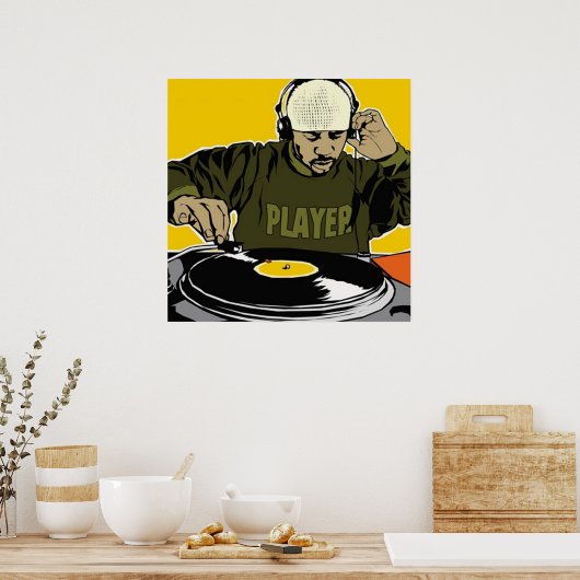 Poster DJ Disk Jockey (Cuisine)