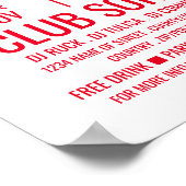 Poster DJ élégant, Club Event Publicité (Coin)