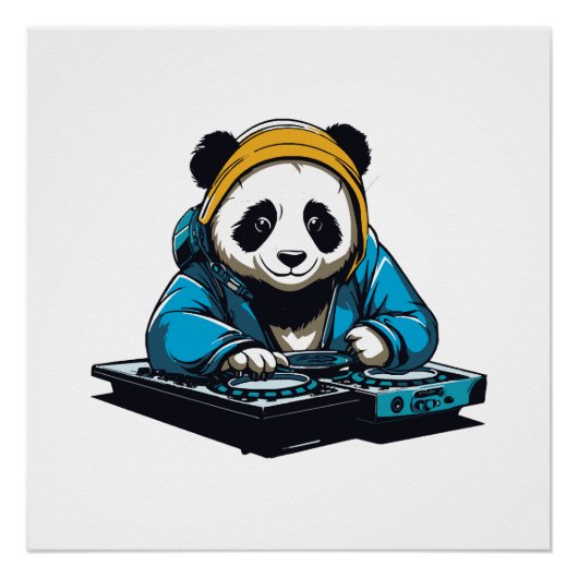 Poster DJ Kawaii Panda (Devant)