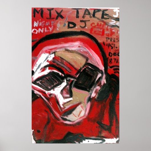 POSTER DJ MIX TAPE RED (Devant)