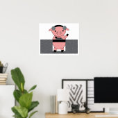 Poster DJ Piggy Pig (Bureau à domicile)