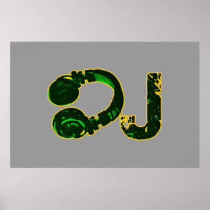 Poster DJ pour murs, jouer de la musique