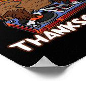 Poster DJ Turquie Thanksgiving Day Cool Fall Dance Music  (Coin)