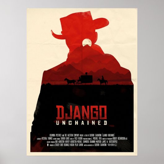 Poster Django, alternative non chaînée (Devant)
