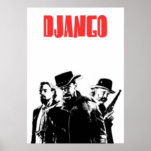 Poster Django Illustration non chaînée (Devant)