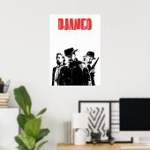 Poster Django Illustration non chaînée (Bureau à domicile)