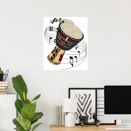 Poster Djembe (Bureau à domicile)