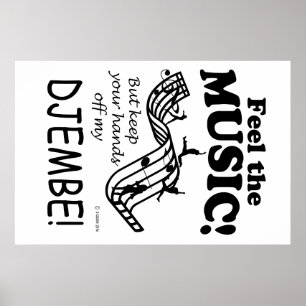 Poster Djembe Feel The Music