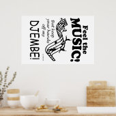 Poster Djembe Sent La Musique (Cuisine)