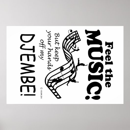 Poster Djembe Sent La Musique (Devant)