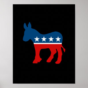 POSTER DNC - DÉMOCRATE - ÂNE