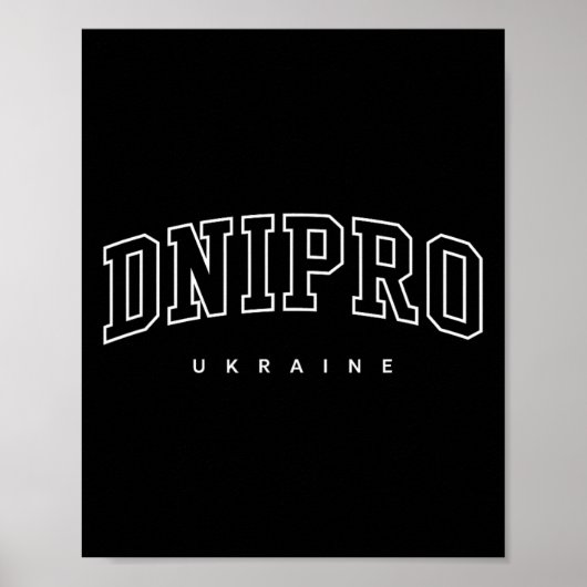 Poster Dnipro Ukraine Tendance Varsity Style Athlétique (Devant)