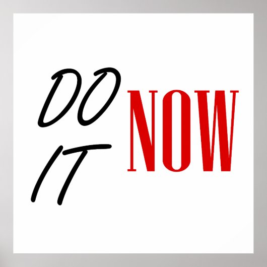 Poster Do it now (Devant)