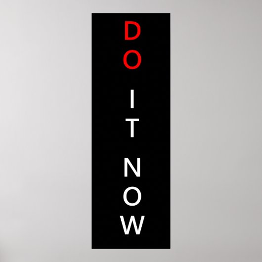 Poster Do it now (Devant)