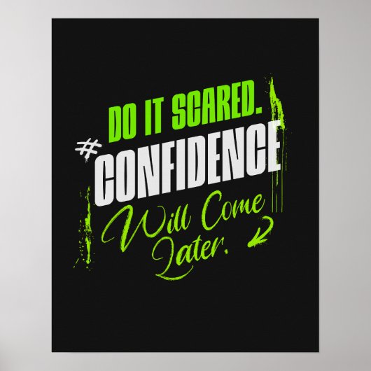 Poster Do It Scared - Motivational Confidence  (Devant)