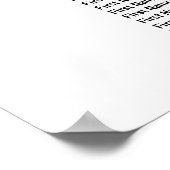 Poster do-it-yourself Carnet de sièges Mariages de 11 tab (Coin)