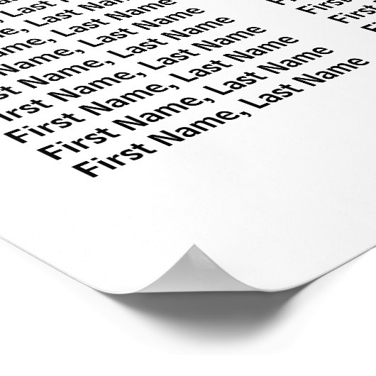 Poster do-it-yourself Carnet de sièges Mariages de 15 tab (Coin)