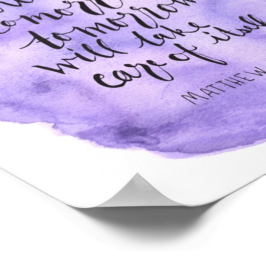Poster Do Not Worry About Tomorrow -Matthew 6:34 (Coin)