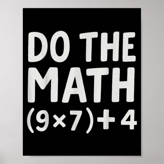 Poster Do The Math 67 Meme  (Devant)