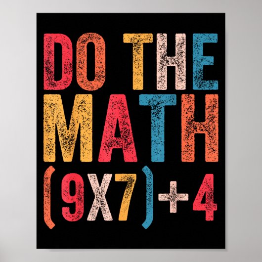 Poster Do The Math 67 Meme Funny 6 7 Six Seven Men Women  (Devant)