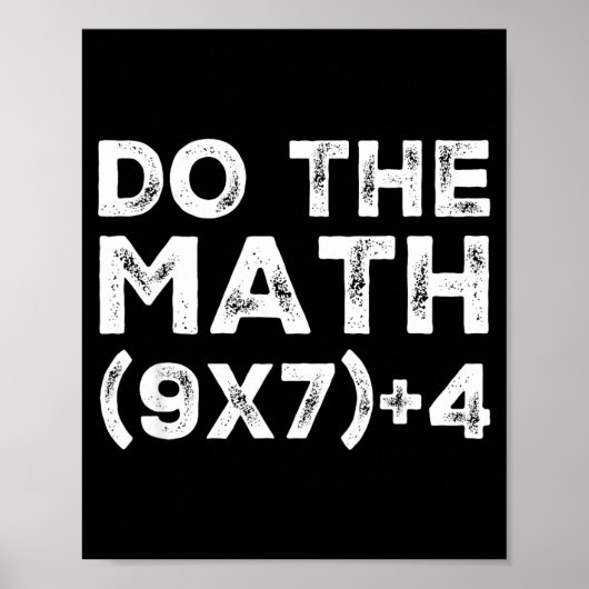 Poster Do The Math 67 Meme Funny Six Seven Teacher Studen (Devant)