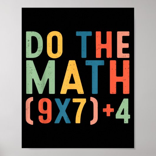 Poster Do The Math 67 Six Seven Meme Teacher Student Men (Devant)