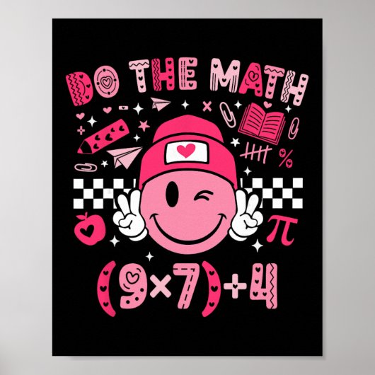 Poster Do The Math Six Seven 76 Meme Valentine's Day Math (Devant)