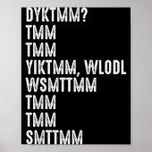 Poster Do You Know The Muffin Man Dyktmm Funny Quote (Devant)
