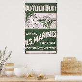 Poster Do Your Duty - Rejoignez les Marines des États-Uni (Cuisine)