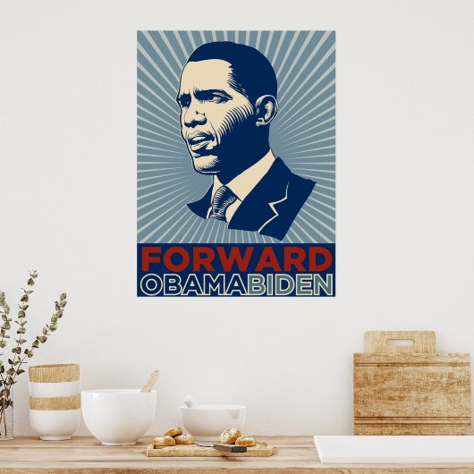 Poster d'Obama Biden Forward (Cuisine)