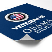 Poster d'Obama Biden VETERANS (Coin)
