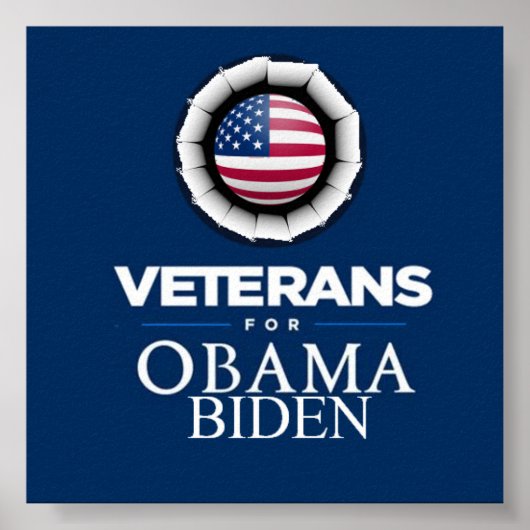 Poster d'Obama Biden VETERANS (Devant)