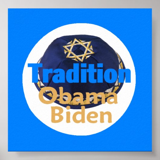 Poster d'Obama Biden YARMULKE (Devant)