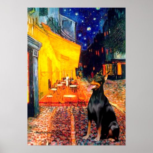 Poster Doberman 1 - Terrasse Café (Devant)