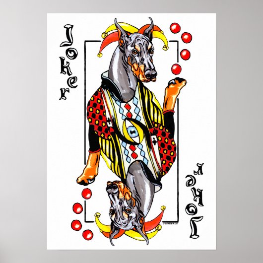 Poster Doberman Black Joker (Devant)