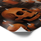 Poster Doberman Citrouille Halloween effroi (Coin)