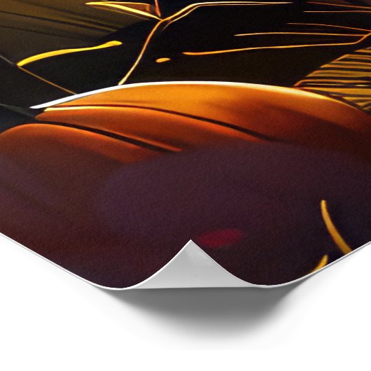 Poster Doberman Halloween Éffrayant (Coin)