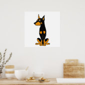 Poster Doberman mignon Pinscher Chien Chien Chien Chien C (Cuisine)