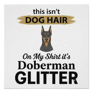 Poster Doberman Pailleté Conception Vintage de Amateur de