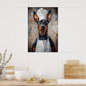 Poster Doberman Pinscher In Chefs Hat Poster, Funny Pet (Cuisine)