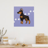 Poster Doberman Pinscher (oreilles pointues) (Cuisine)