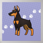 Poster Doberman Pinscher (oreilles pointues) (Devant)