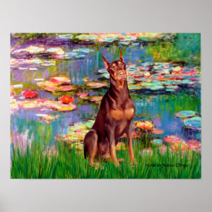 Poster Doberman Pinscher (rouge) - Lys 2
