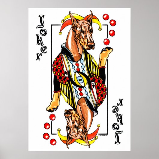 Poster Doberman Red Joker (Devant)