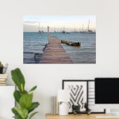 Poster Dock and lobster pots (Bureau à domicile)