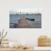 Poster Dock and lobster pots (Cuisine)